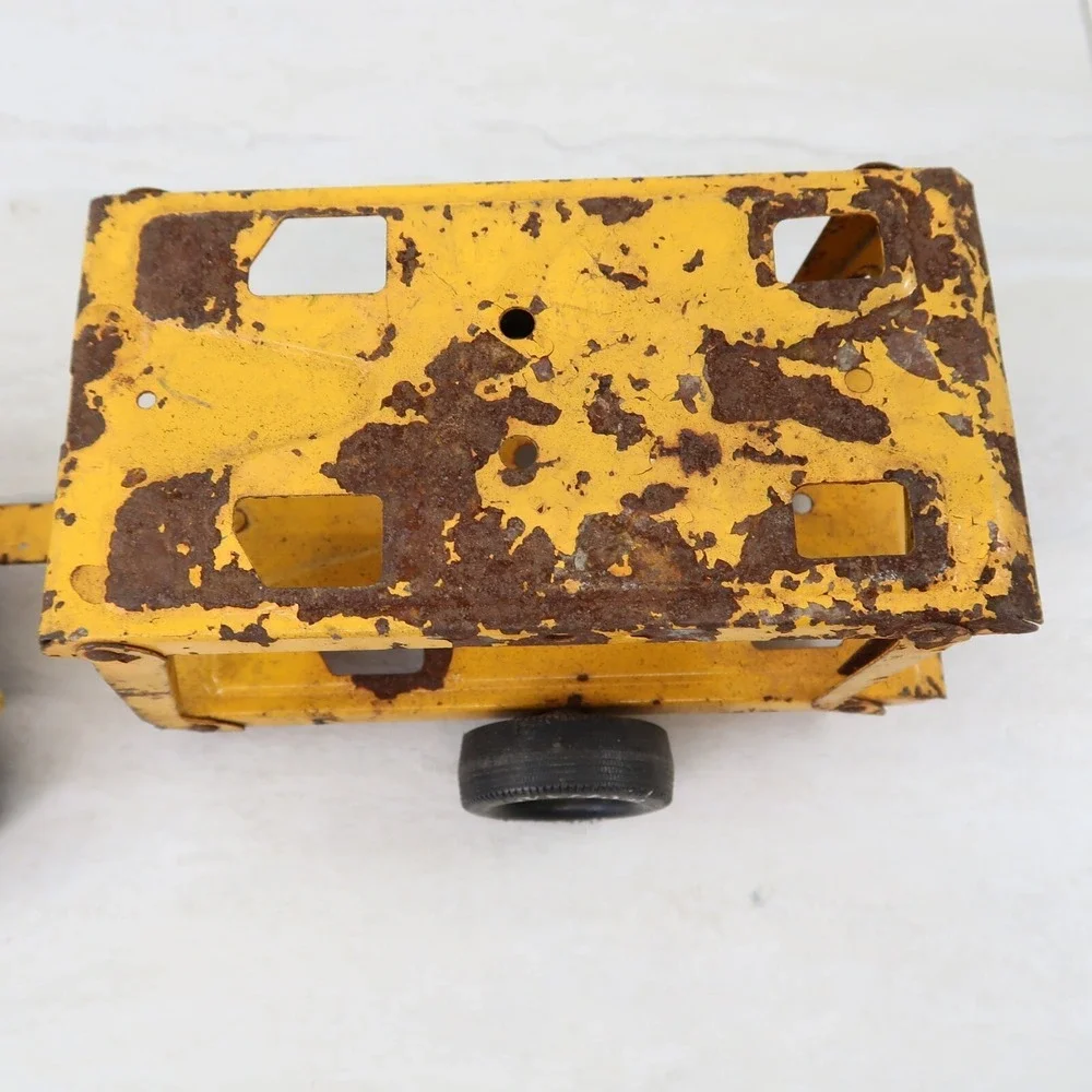 Buddy L Jeep Hauler Yellow & Blue With Trailer 2 Piece Set Vintage 1970s